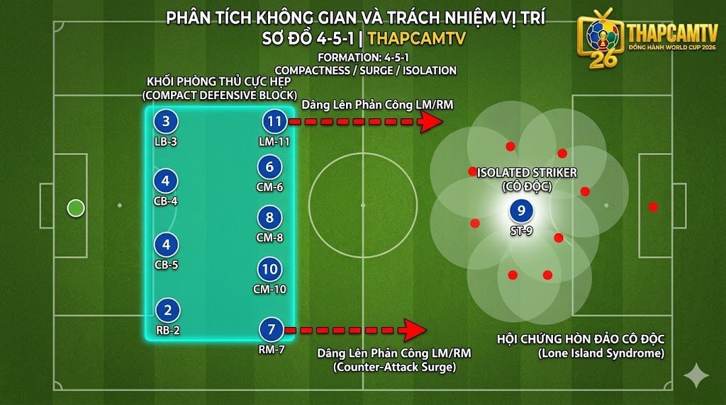 Phân Tích Chiến Thuật Sơ Đồ 4-5-1: Nghệ Thuật Kiểm Soát Tuyến Giữa