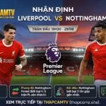 Nhận định tổng quan và thông tin lực lượng trận Liverpool vs Nottingham Forest lúc 18h30 ngày 29/08 trên ThapcamTV.